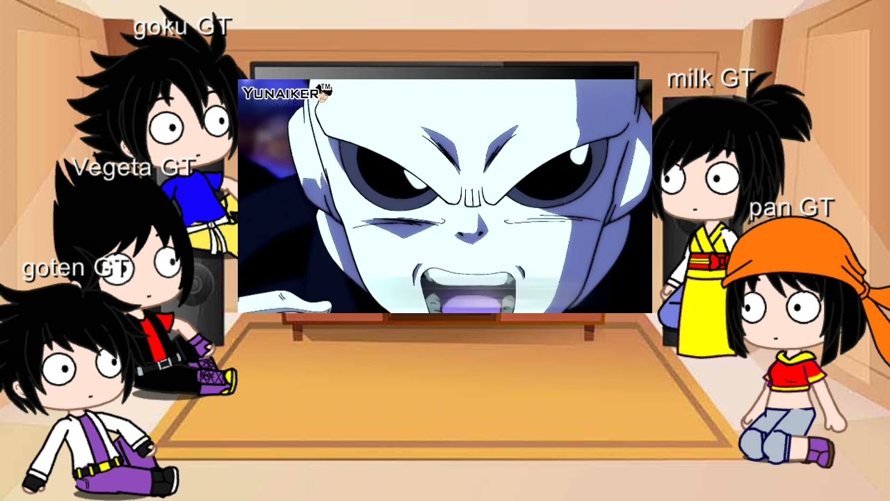 Dragón ball GT reacciónan a goku y a una parodia de dragon ball super