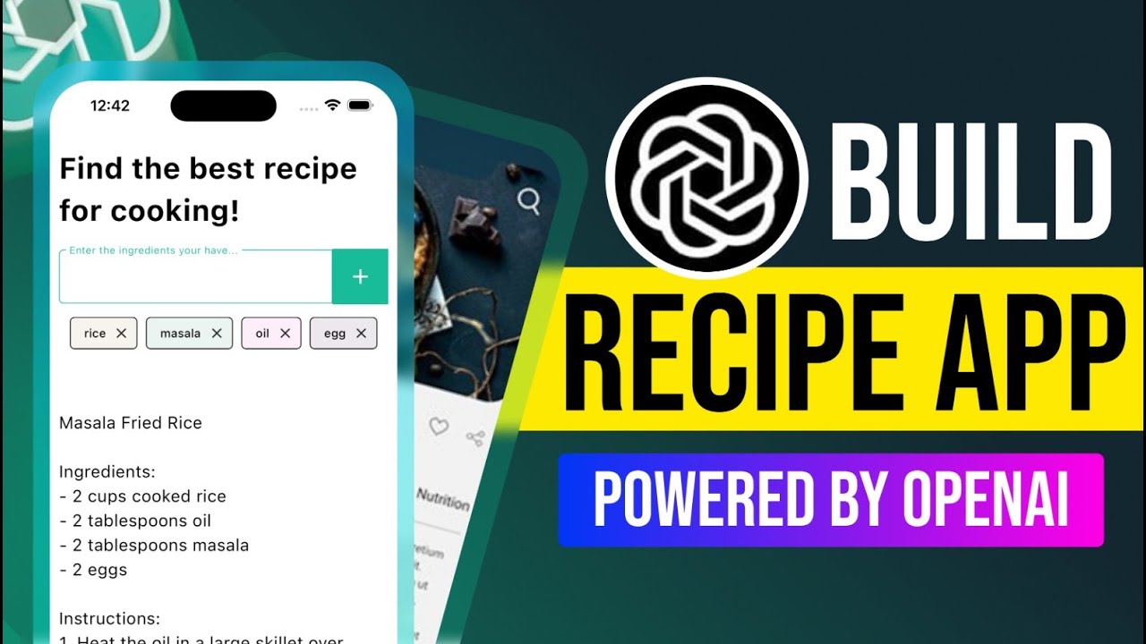 Build Recipe Creator App using Flutter and OpenAI | Recipe App built using AI | Flutter App Design