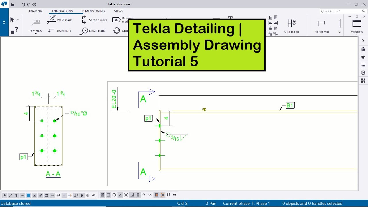 Tekla Detailing | Assembly Drawing Tutorial 5