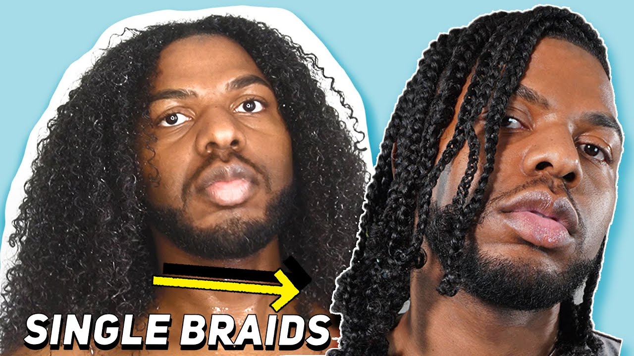 BRAIDING MY OWN HAIR | MOISTURIZED SINGLE BRAIDS!