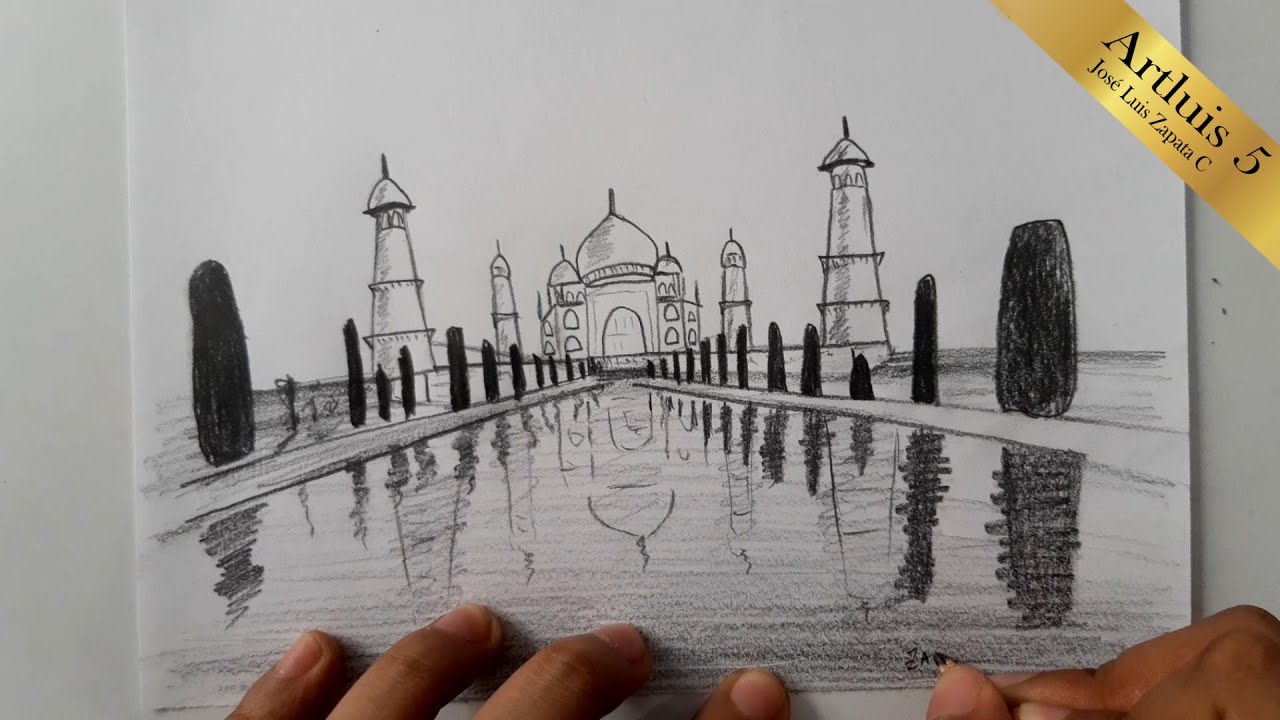 Cómo dibujar el TAJ MAHAL 🏛️ | How to draw the TAJ MAHAL 🏛️