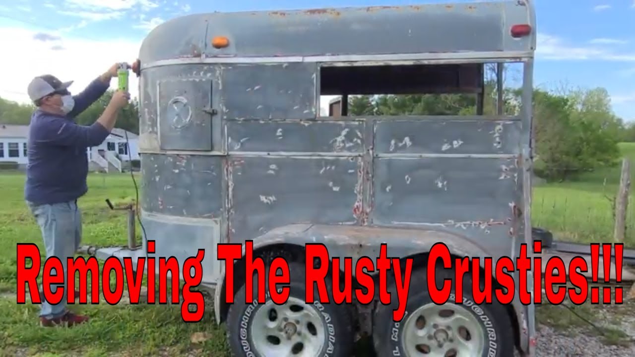 Prepping A Horse Trailer For Paint
