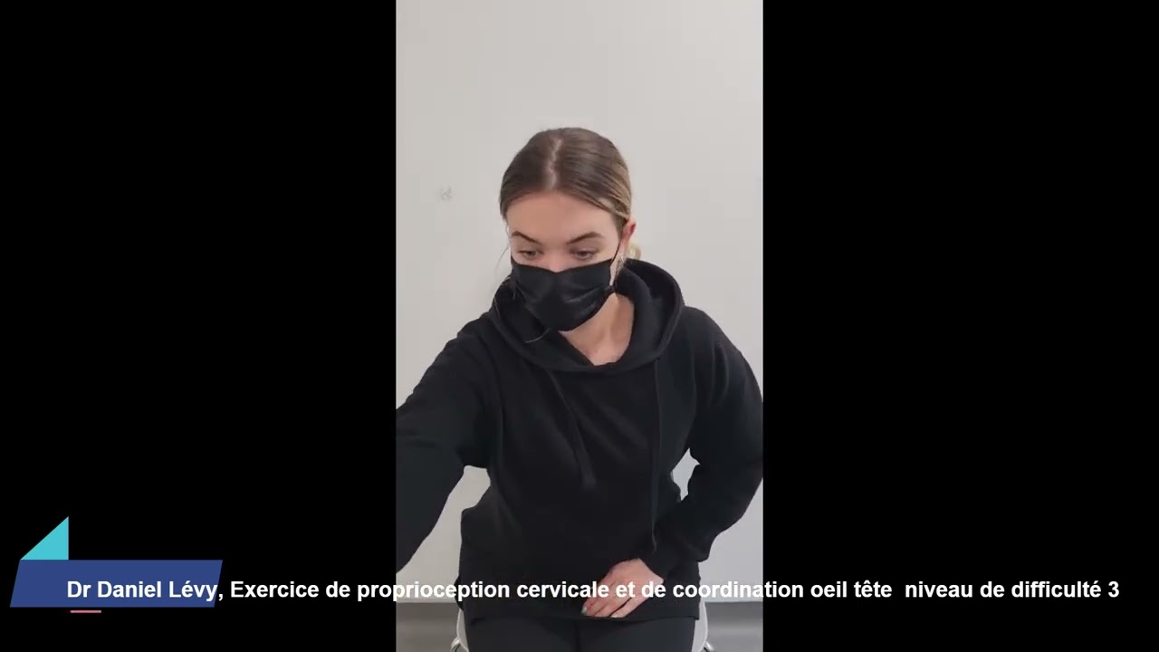 Exercice de proprioception cervicale et de coordination œil tête niveau de difficulté 3