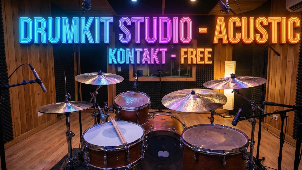 DRUMKIT STUDIO FREE (Acoustic) para KONTAKT - A Bateria Que Você Estava Esperando!