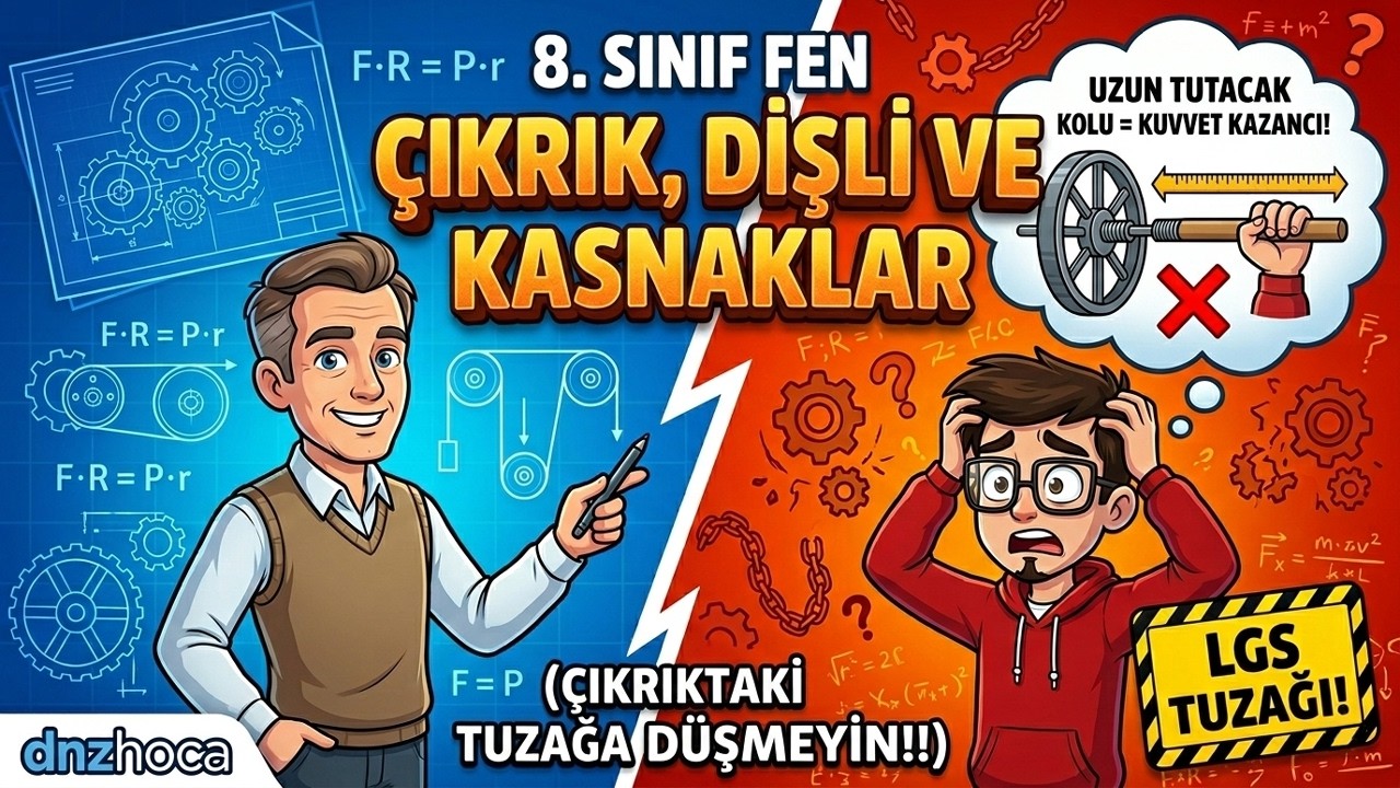 8. Sınıf Fen | Çıkrık, Dişliler ve Kasnaklar (Çıkrıktaki Tuzağa Düşmeyin!)