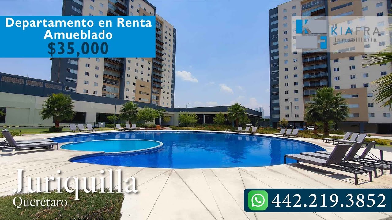 DEPARTAMENTO EN RENTA AMUEBLADO EN JURIQUILLA, QUER&Eacute;TARO (I-00233)👉b🏡