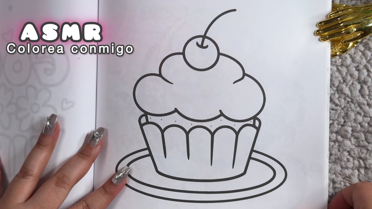 ASMR | colorea conmigo Cute Vibes 🧁#coloring #ohuhumarkers 