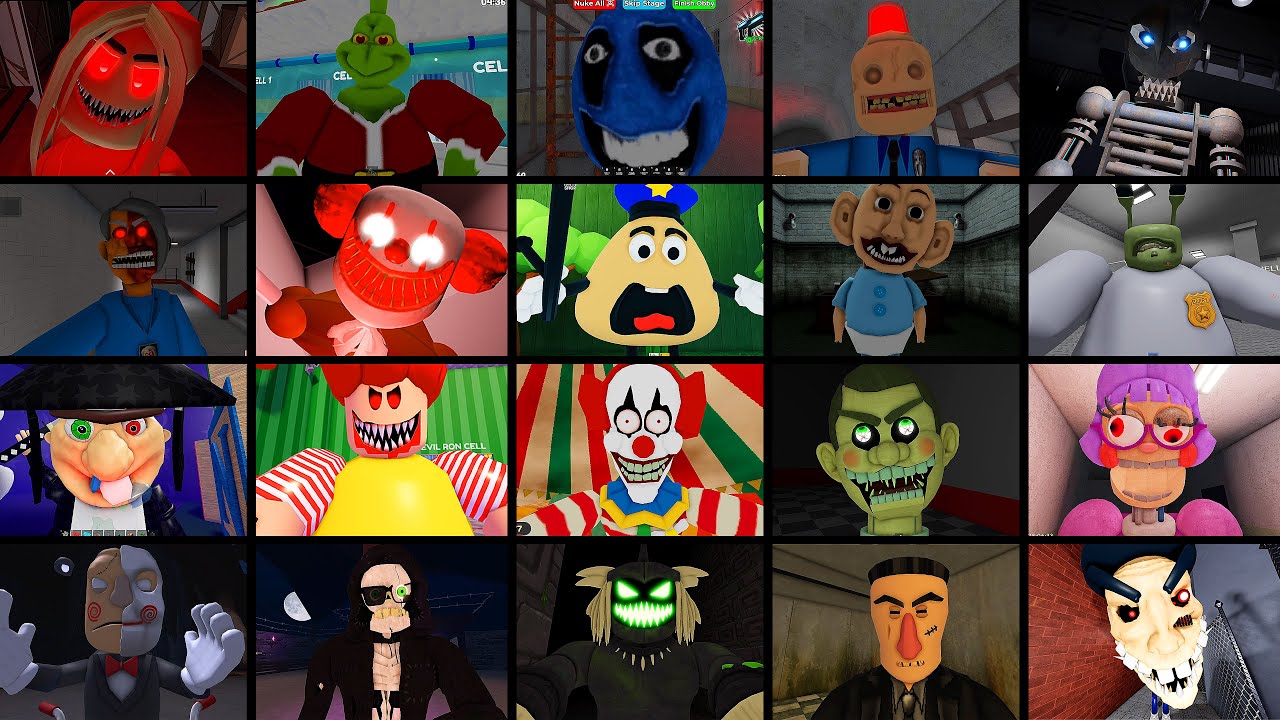 RUN FROM HUNGRY,Wilson's PRISON,FIRST PERSON OBBY, FIRST PERSON,Team Dentist, ROBLOX JUMPSCARES