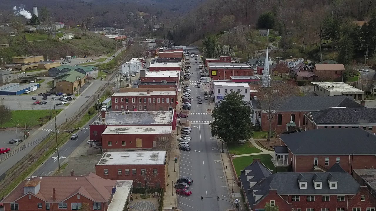 Arial view of Sylva, NC 2-05-2018
