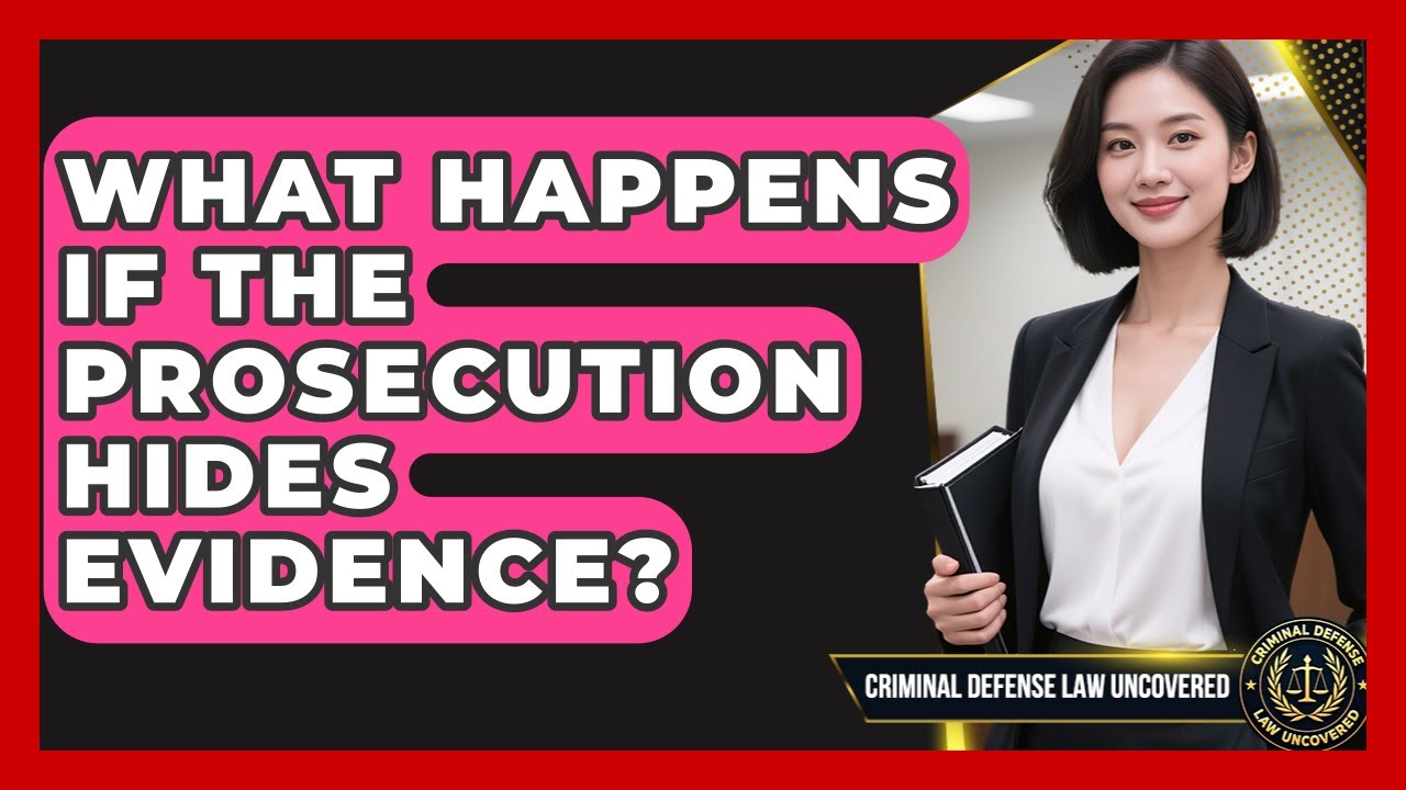 What Happens If The Prosecution Hides Evidence? - Criminal Defense Law Uncovered
