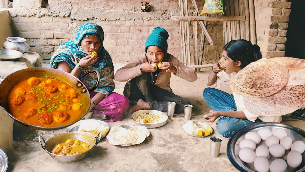 Is tarike se banaen anda Kari sath mein ulta lajawab swadisht recipe village video cooking village 