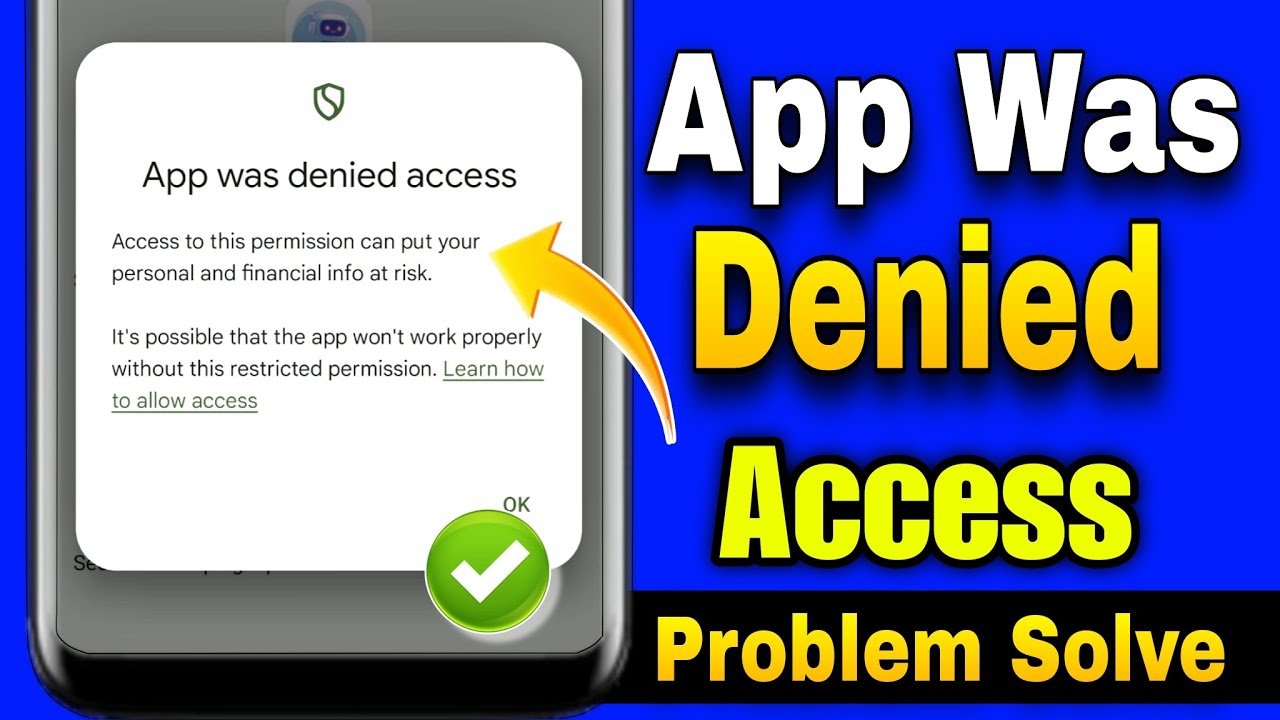 App Was Denied Access Problem | Display Over Other Apps App Was Denied Access |App Was Denied Access