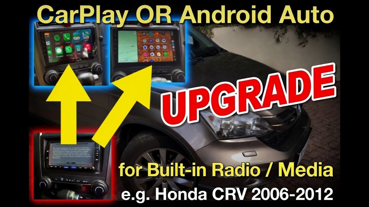 Upgrading a Builtin Radio/Satnav to the latest Carplay Android Auto iDoing Honda CRV 2006 to 2012