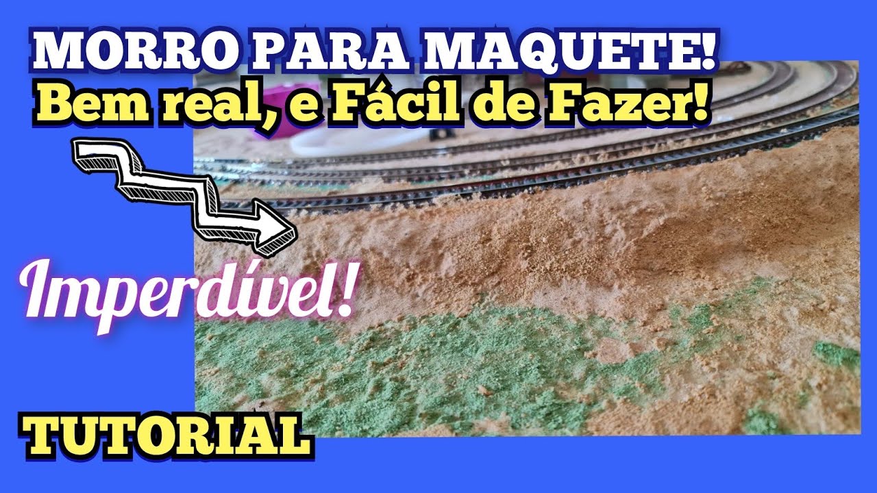 Como Fazer Morro na Maquete usando AREIA de verdade!