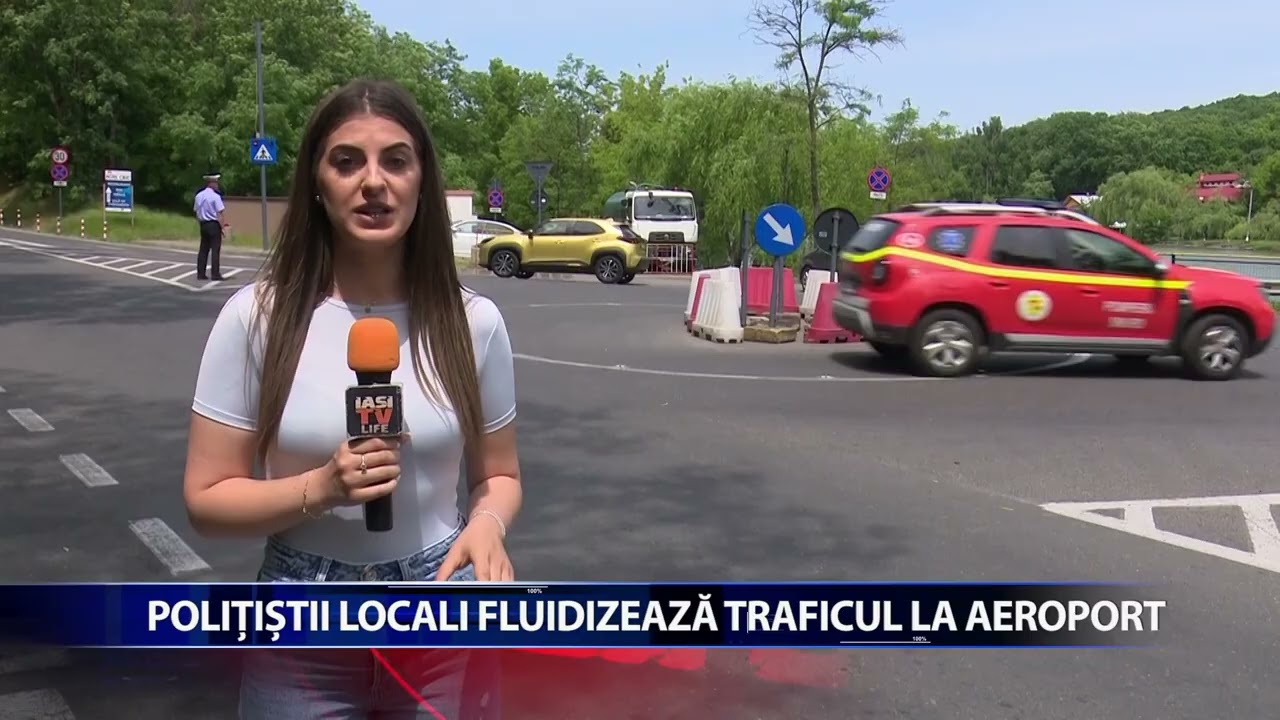 POLITISTII LOCALI FLUIDIZEAZA TRAFICUL LA AEROPORT