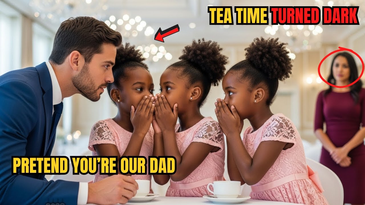 Single Billionaire dad was having tea alone—until triplet girls whispered: 