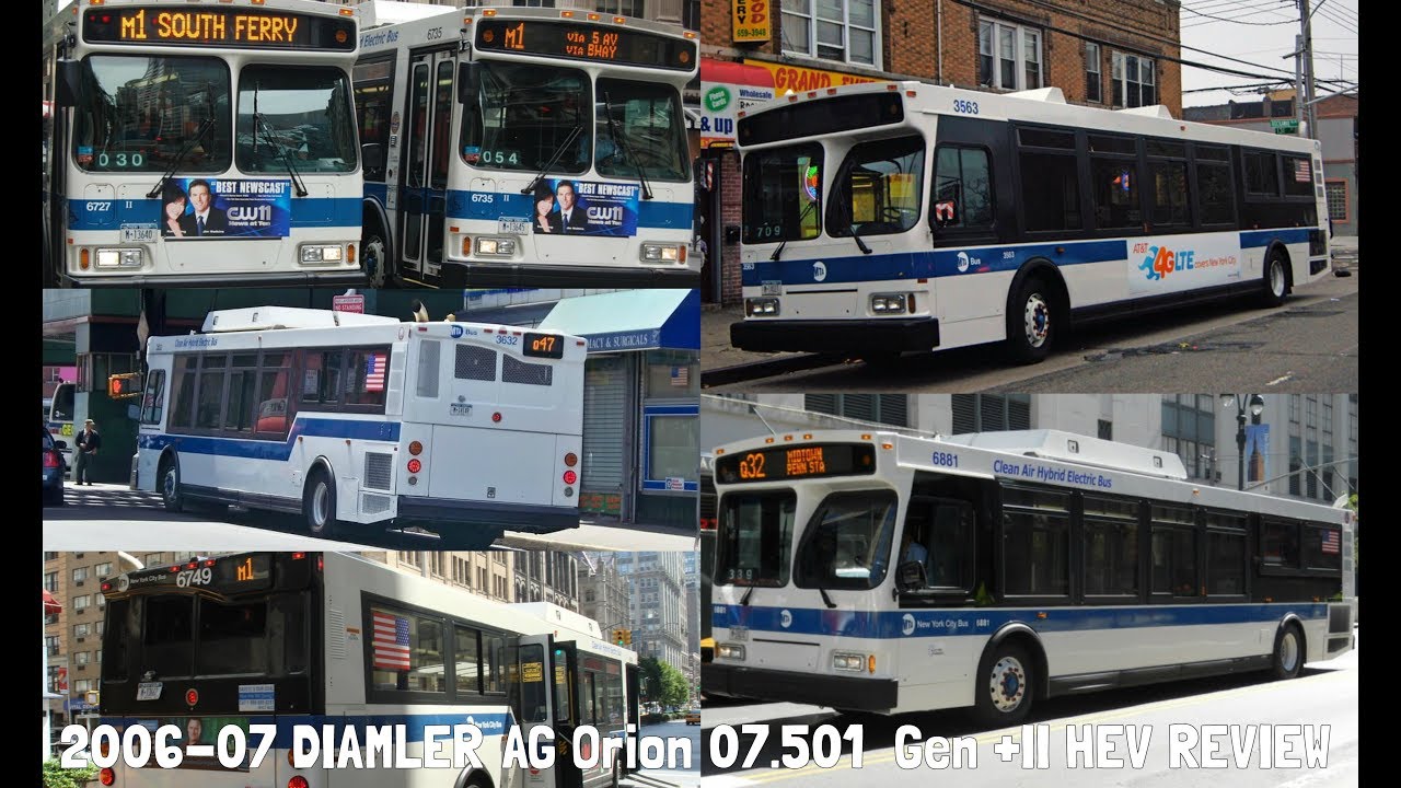NYCTA/MTAB: 2006-07 Daimler Chrysler Orion 07.501 HEV Gen +II Review
