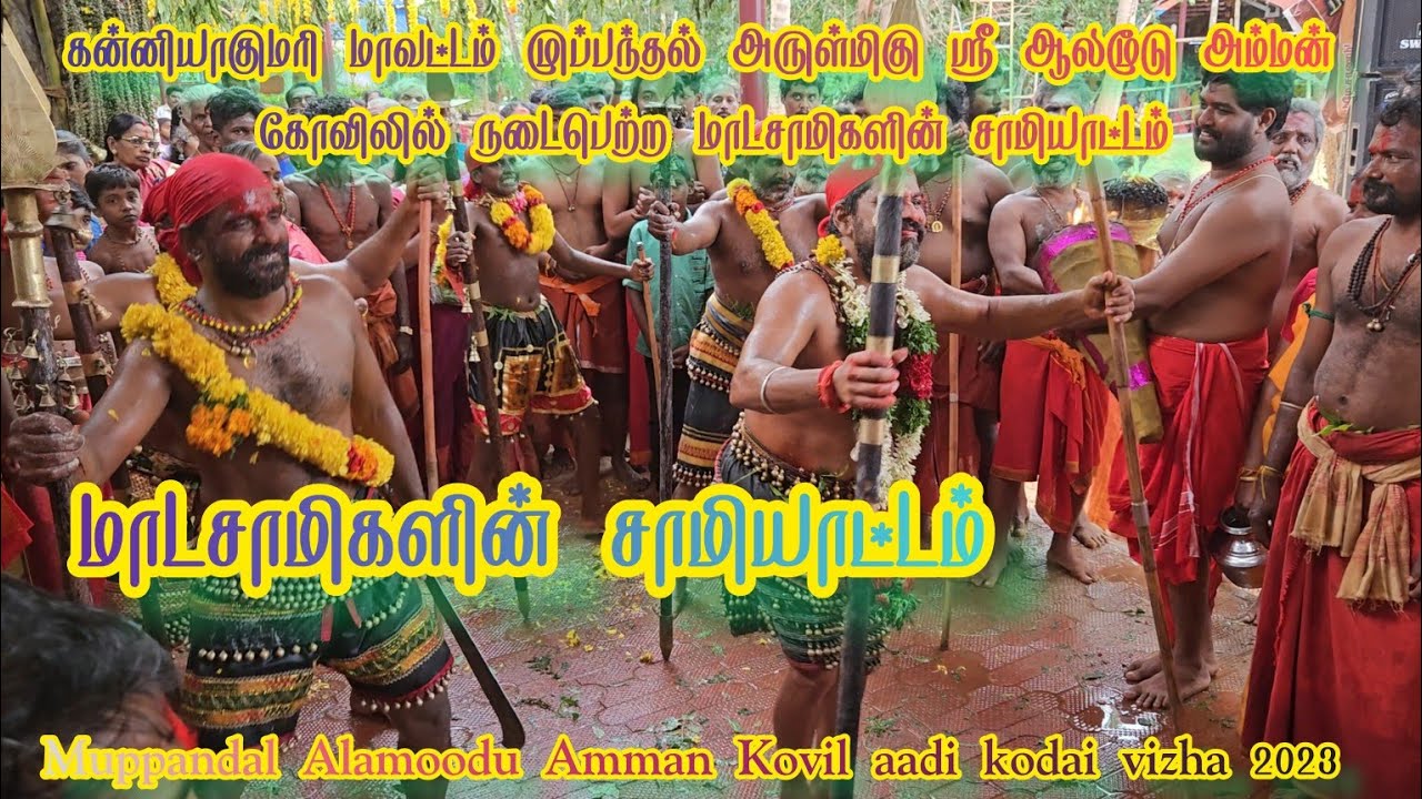 முப்பந்தல் ஆலமூடு அம்மன் கோவிலில் நடைபெற்ற மாடசாமிகளின் சாமியாட்டம் | Muppandal Alamoodu Amman Kovil