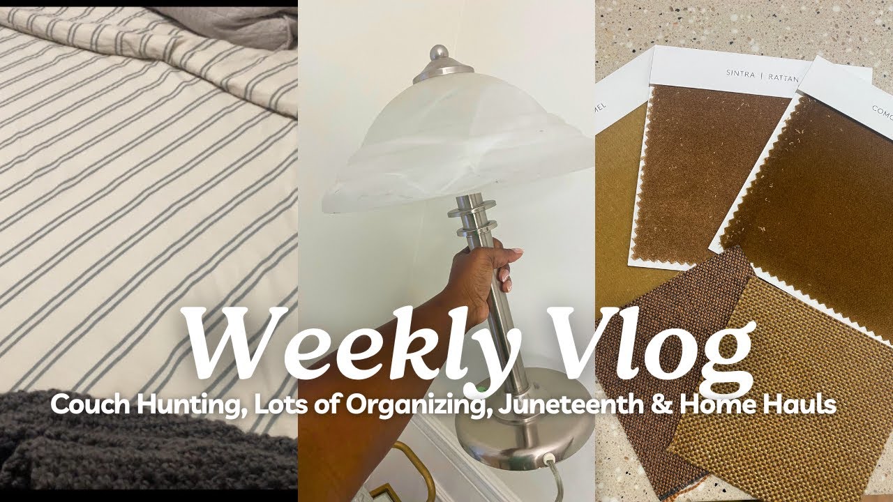WEEKLY VLOG | lots of organizing, couch hunting, juneteeth with toddlers & new appliances