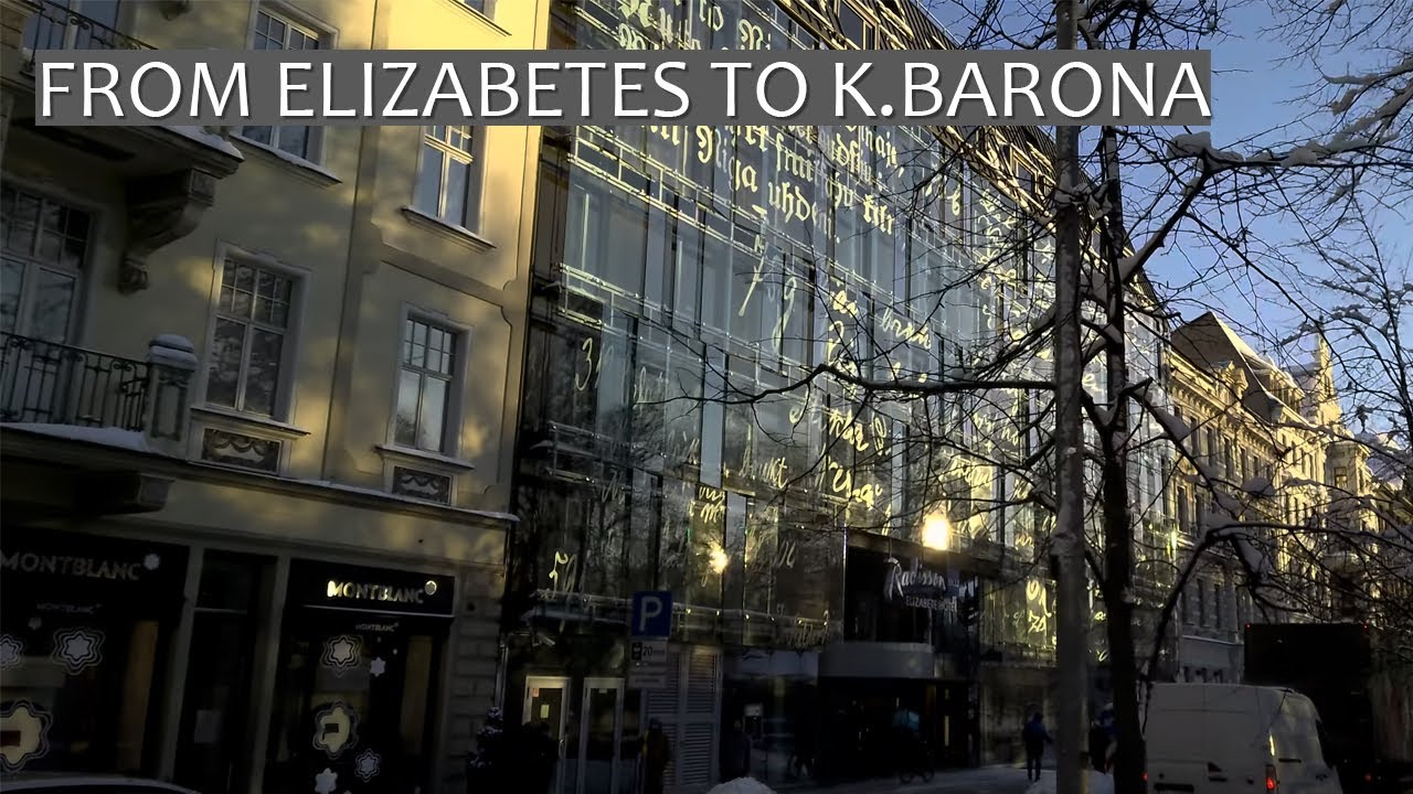 [RIGA] Walk from the Elizabetes iela towards the K. Barona iela (4K HDR)