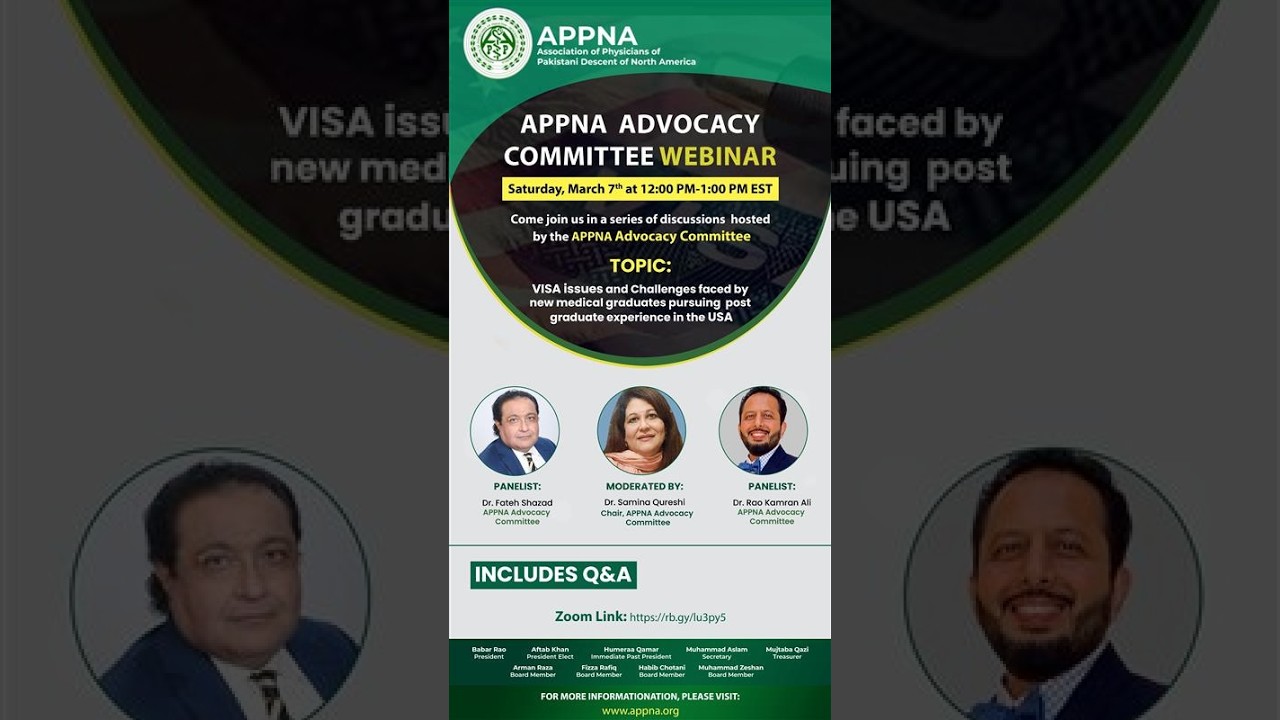 APPNA Advocacy Committee Webinar