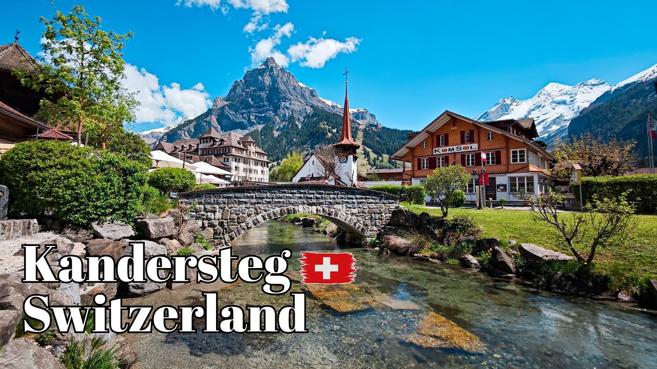 Hidden Gem of Switzerland – Walking Tour in Kandersteg (4K Spring Walk)