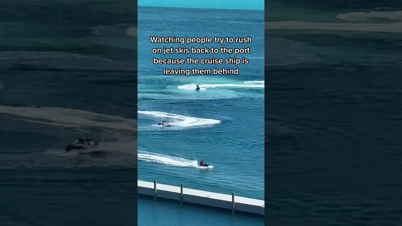 People Getting Left Behind By Cruise Ship 🛳️😂 #cruise
