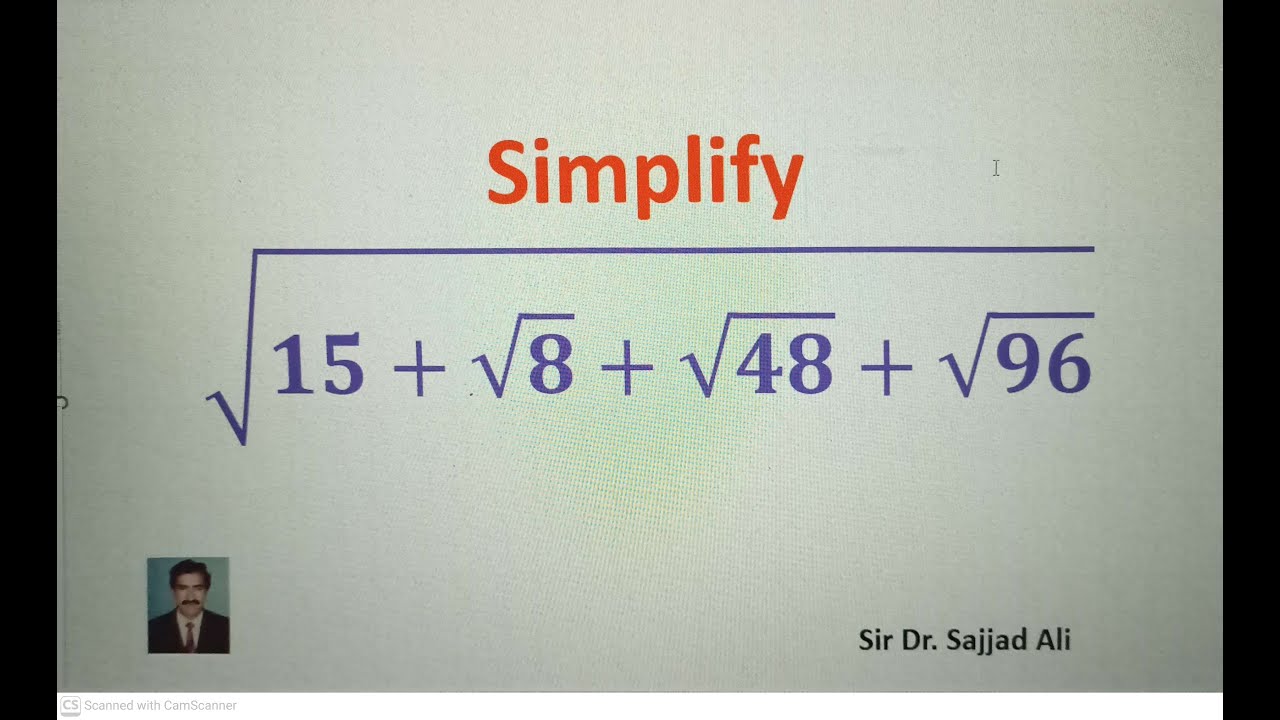 A nice problem of square root  simplification||Trinomial square root problem\\