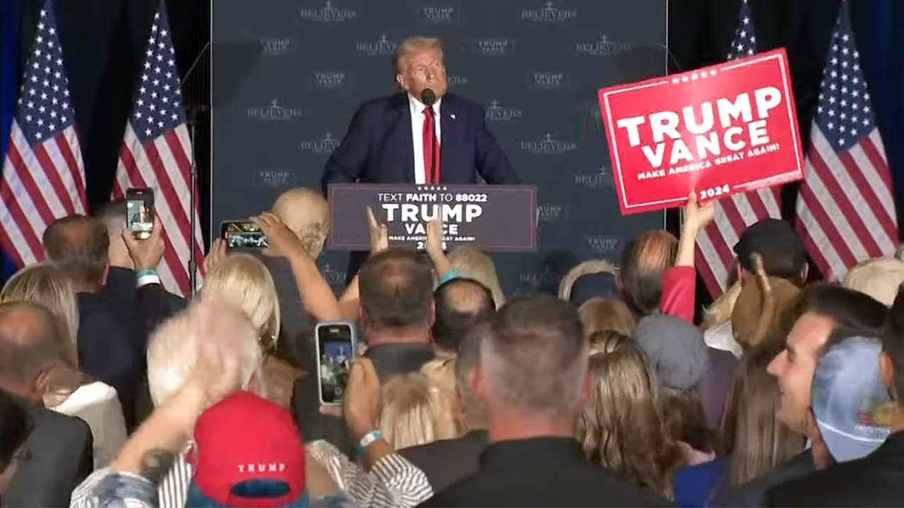 Crowd chants JESUS at Trump, FULL BLOWN cult!