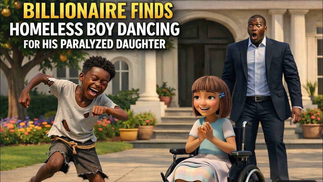 The billionaire Finds homeless boy dancing For His Paralyzed Daughter 