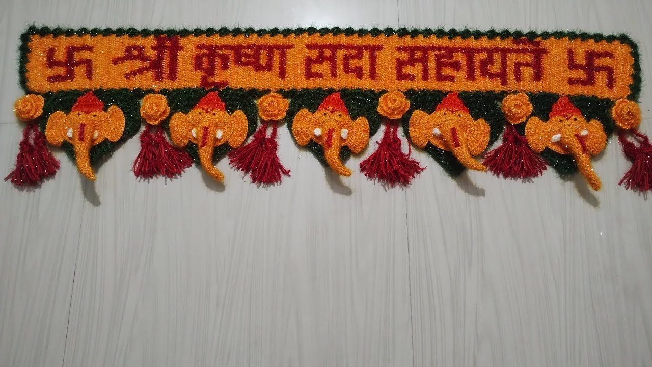 Crochet Amezing ganesha dizayn toran meking ideas for Beginners 