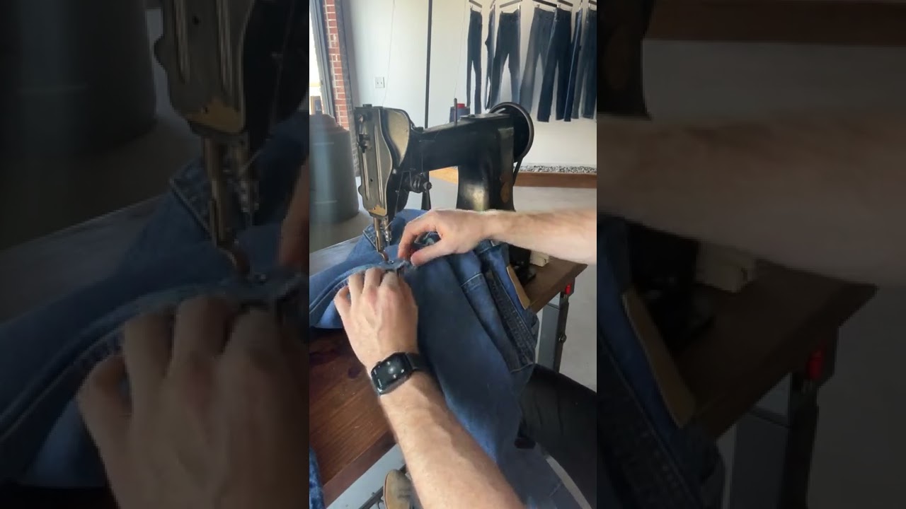 How to repair vintage denim with a Vintage Singer 47w70 Darning Machine