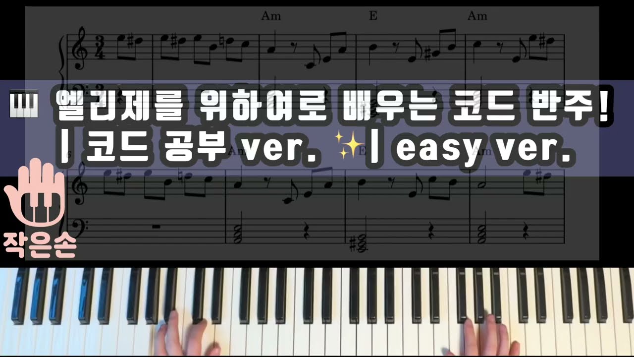🎹 엘리제를 위하여로 배우는 코드 반주! | 코드 공부 ver. ✨| easy ver.
