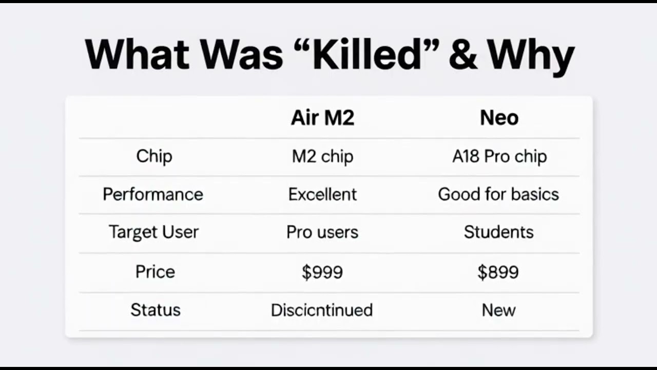 Apple Just Killed This MacBook – What It Means for the New MacBook Neo