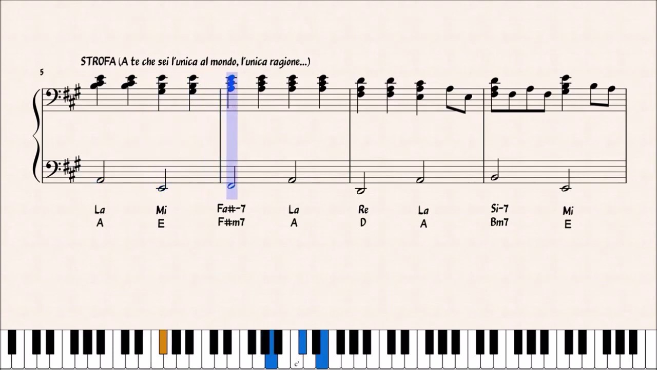 A TE - JOVANOTTI -  ACCOMPAGNAMENTO PIANISTICO