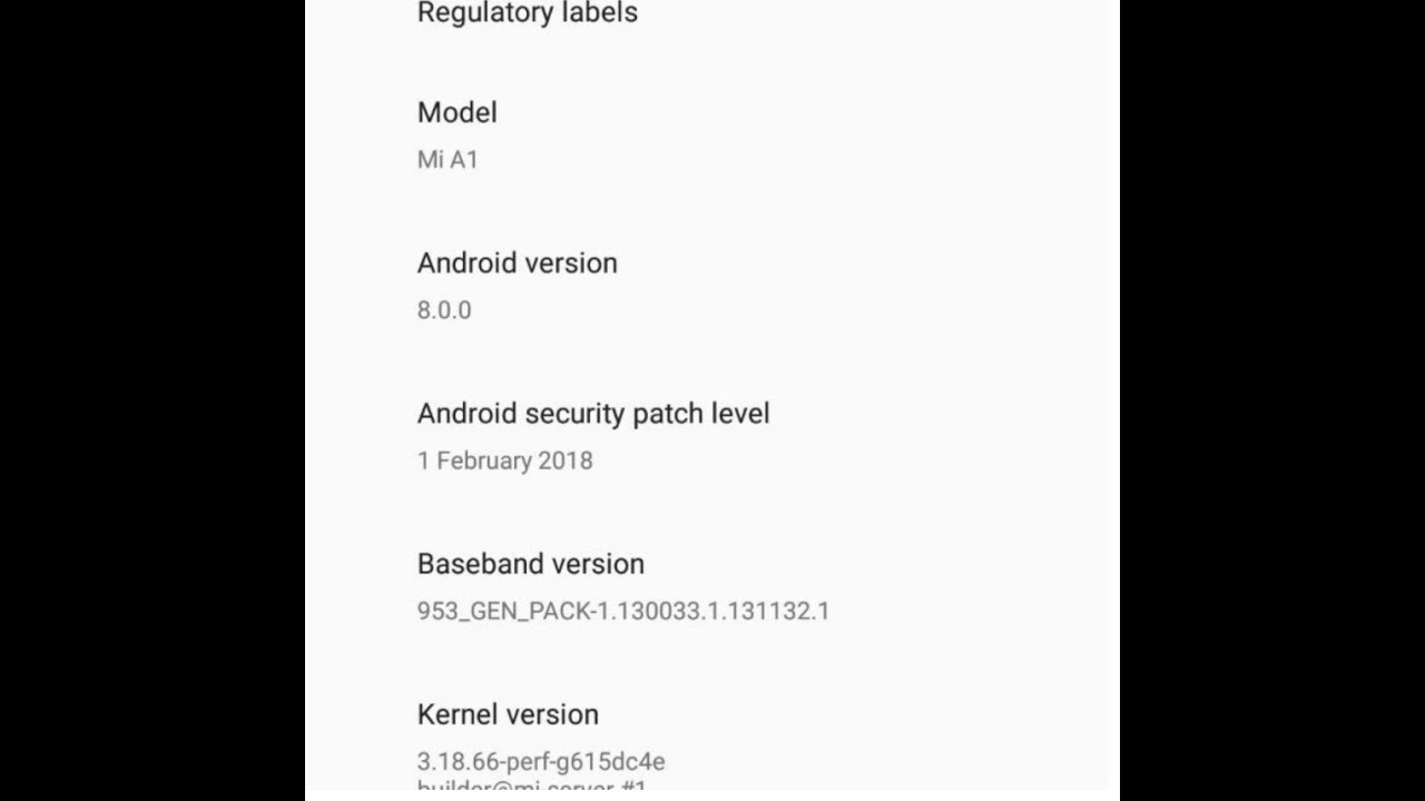 Mi A1 February Security Patch Update