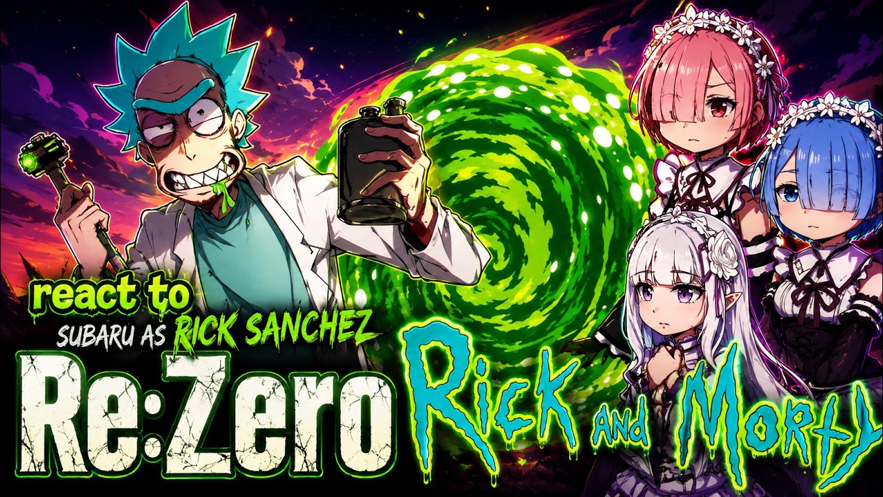 🇺🇸 /🇬🇧 Re:Zero Reacts to Subaru as RICK SANCHEZ 🤯 | Rick & Morty | Gacha React