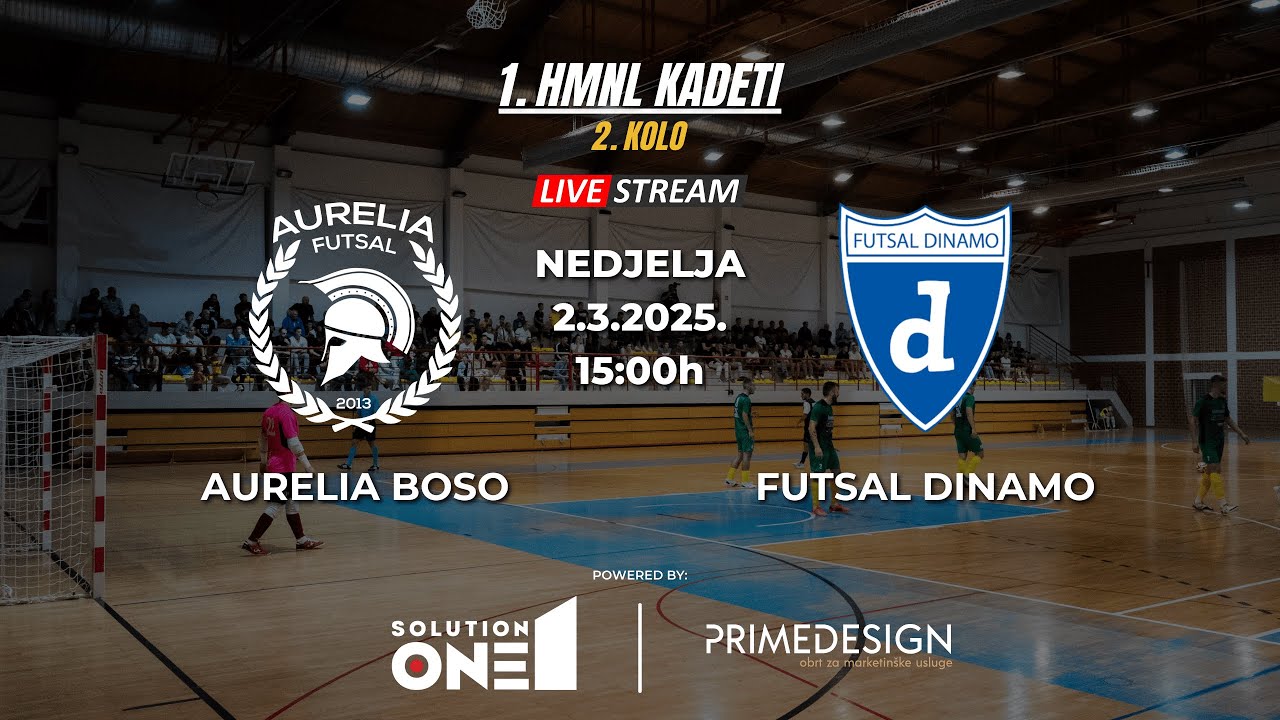 1. HMNL Kadeti II. kolo | Aurelia Boso vs Futsal Dinamo |