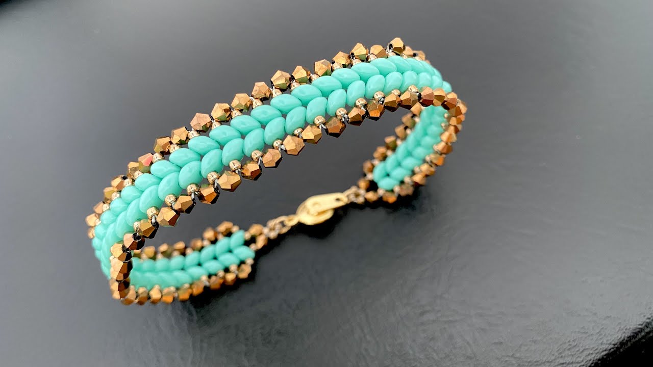Superduo Beaded bracelet || Twinbead and Bicone bracelet