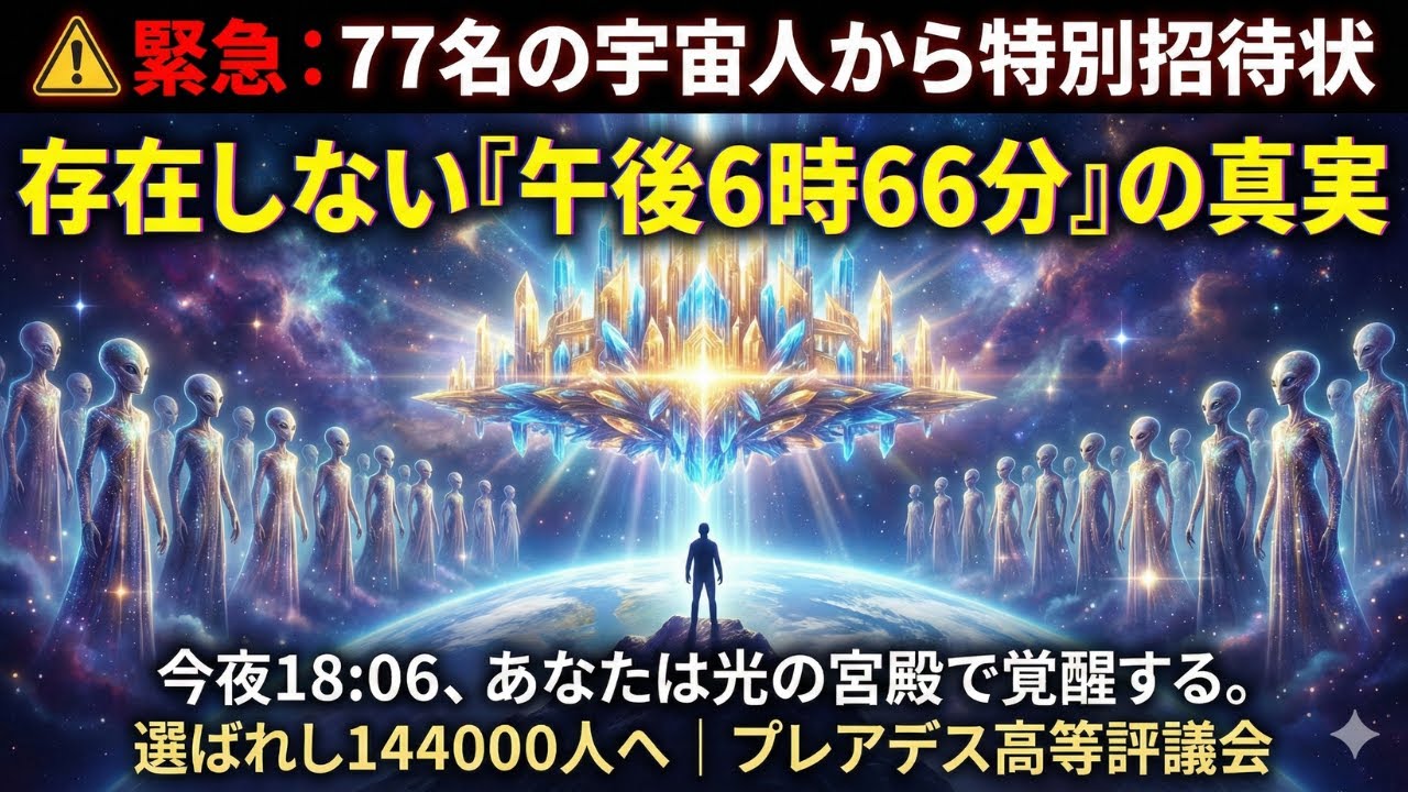 【77名の宇宙人から特別招待】2月6日午後6時66分は存在しませんが…午後6時6分、あなたは