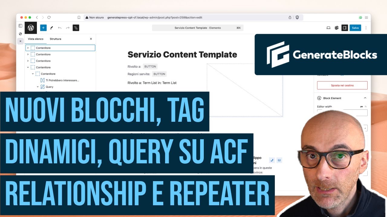 GenerateBlocks 2.0: pi&ugrave; potente, flessibile e intuitivo