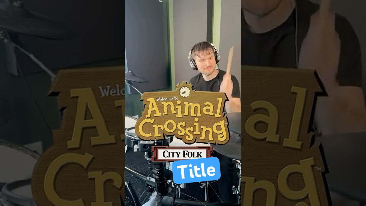 AC City Folk title theme drum cover. Yes, the heavy drums are goofy I know #animalcrossing #drums