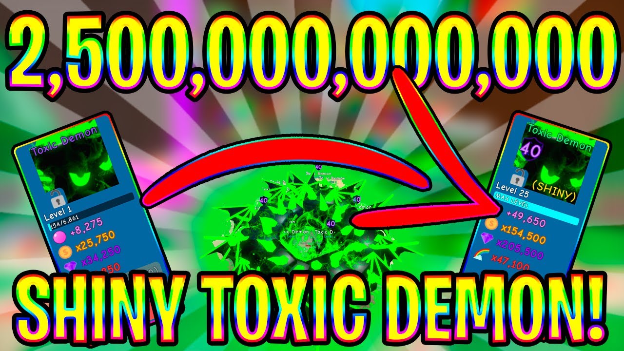 🤫 I MADE A SHINY TOXIC DEMON AND IT IS OP AS CAN BE! 🤫 ROBLOX BUBBLE GUM SIMULATOR 🤫