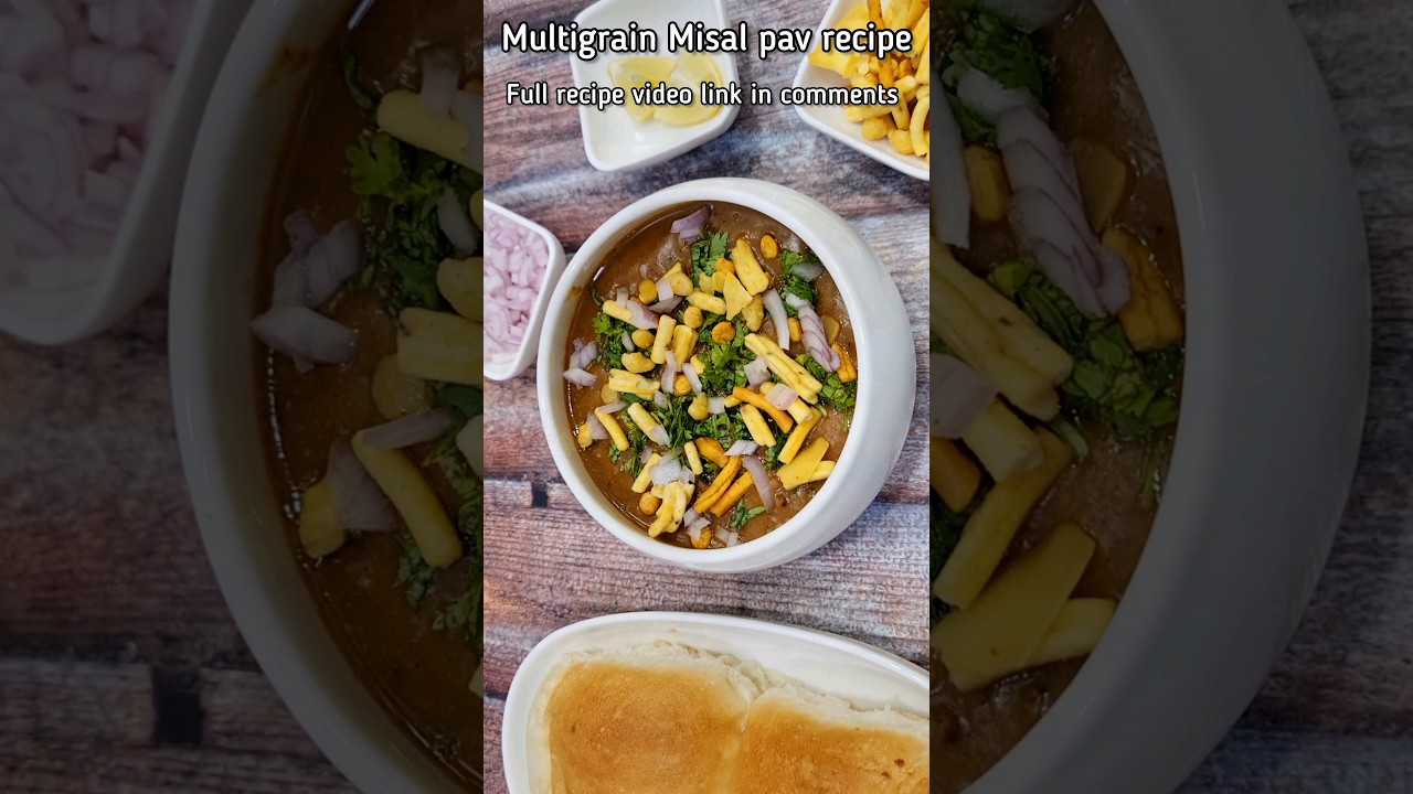 Multigrain Misal pav recipe | Healthy & nutritive mix kathol  misal pav recipe | #shorts #misalpav
