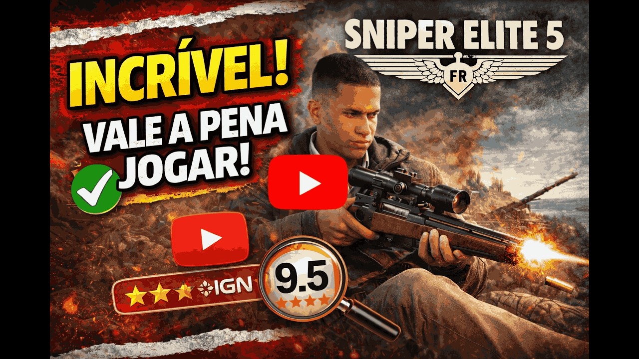 SNIPER ELITE 5 - Início de Gameplay, em Português PT-BR! PRIMEIRA MISSÃO PARTE 2