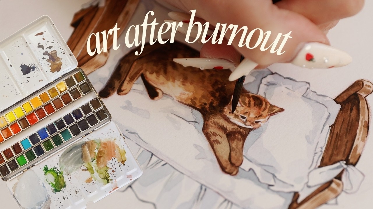 Easing Back Into Watercolors After Burnout ✦ Calm Painting Session