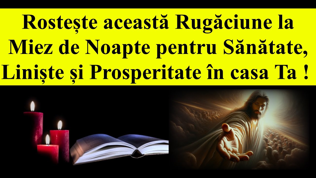 🙏 Rugăciune la Miez de Noapte pentru Sănătate, Liniște și Prosperitate &icirc;n casa Ta ! 🙏