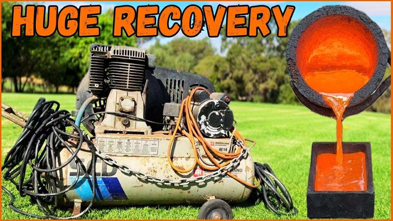 Massive Scrap Metal Recovery -  Copper Granulating & Shredding - ASMR Metal Melting BigStackD