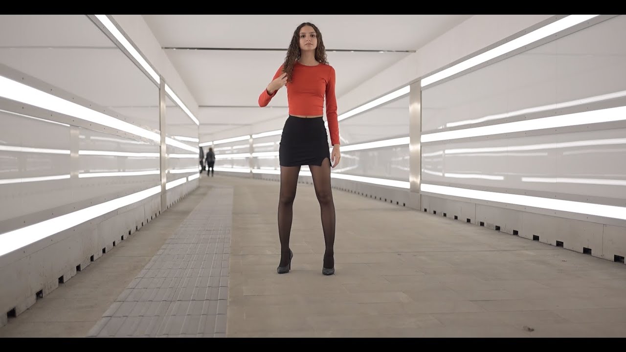 GLAMOUR MODELING EDITORIAL : Pantyhose, Tights,  MiniSkirt, Heels (4K)