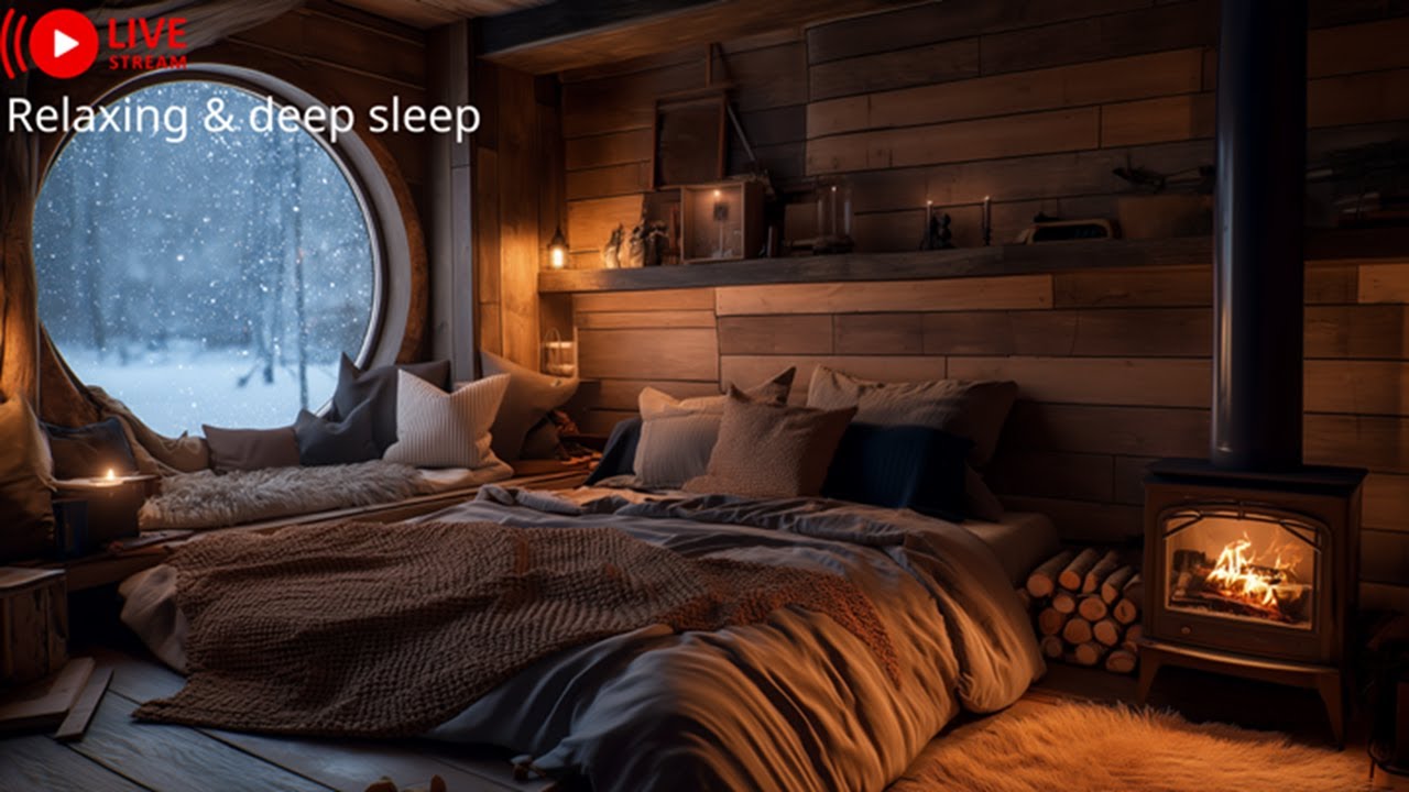 LIVE 🔴 This Cozy Winter Room Will Make You Fall Asleep Instantly
